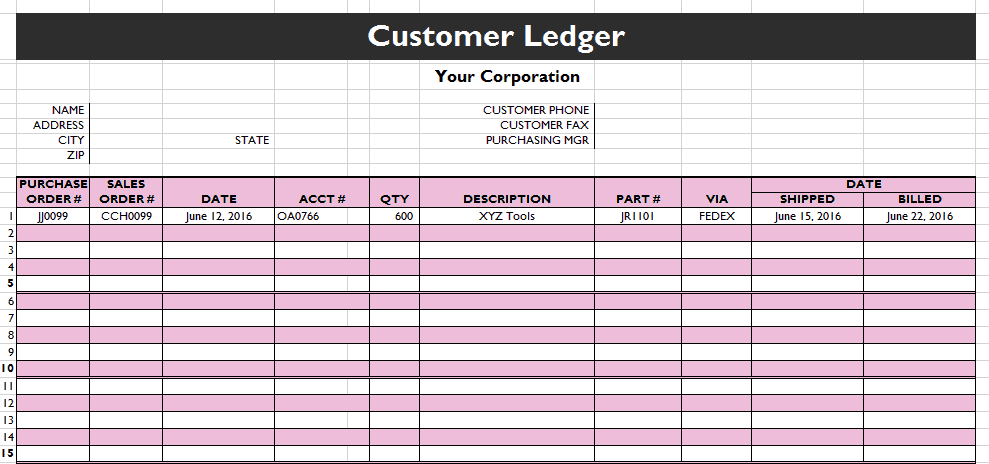 12 Excel General Ledger Templates Excel Templates