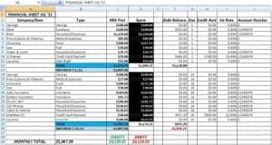 freelance bookkeeping spreadsheet
