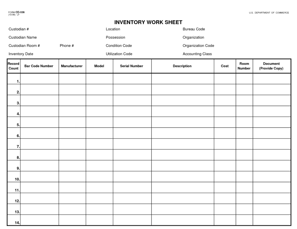 18 Inventory Spreadsheet Templates Excel Templates Excel Inventory 