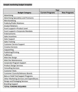 marketing plan budget template 888 - Excel Templates