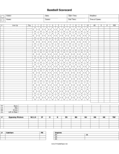 9+ Baseball Score Sheet Templates - Excel Templates