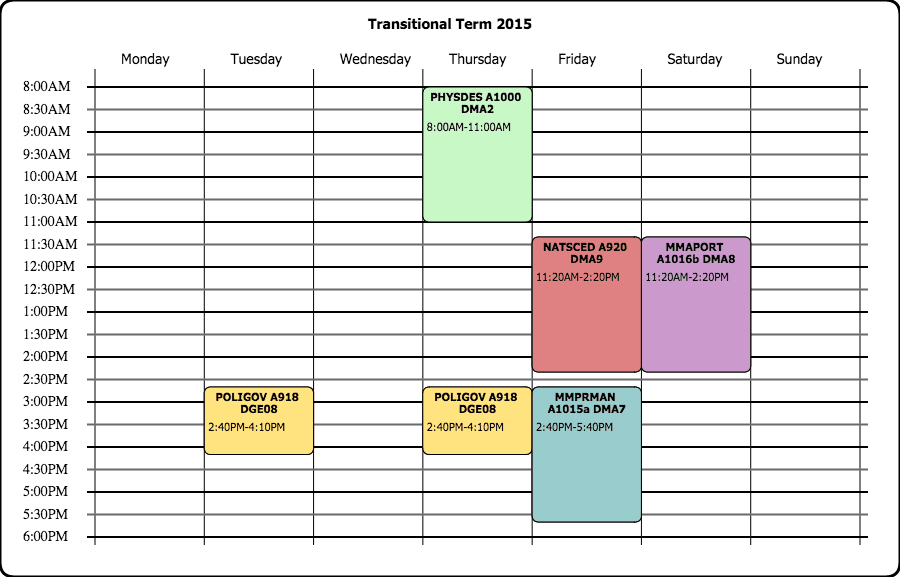 8 Class Schedule Makers Excel Templates