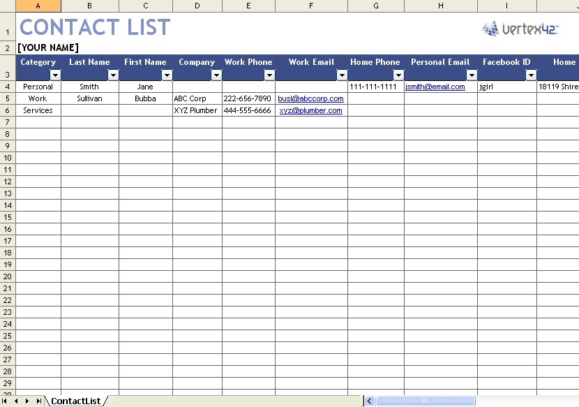 6 Excel Client Database Templates Excel Templates