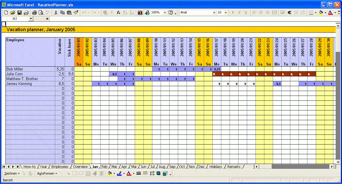 8 Holiday Planner Templates Excel Templates