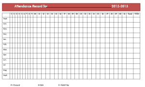 9+ Monthly Attendance Sheet Templates - Excel Templates