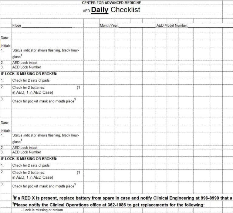 Top 12 Daily Checklist Templates [PDF, EXCEL, WORD] Excel Templates