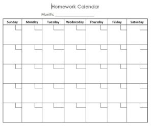 7 Free Homework Calendar Templates [excel, Word] - Excel Templates