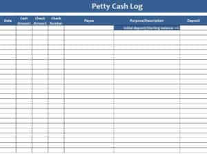 FREE 14+ Petty Cash Log Templates Excel - Excel Templates