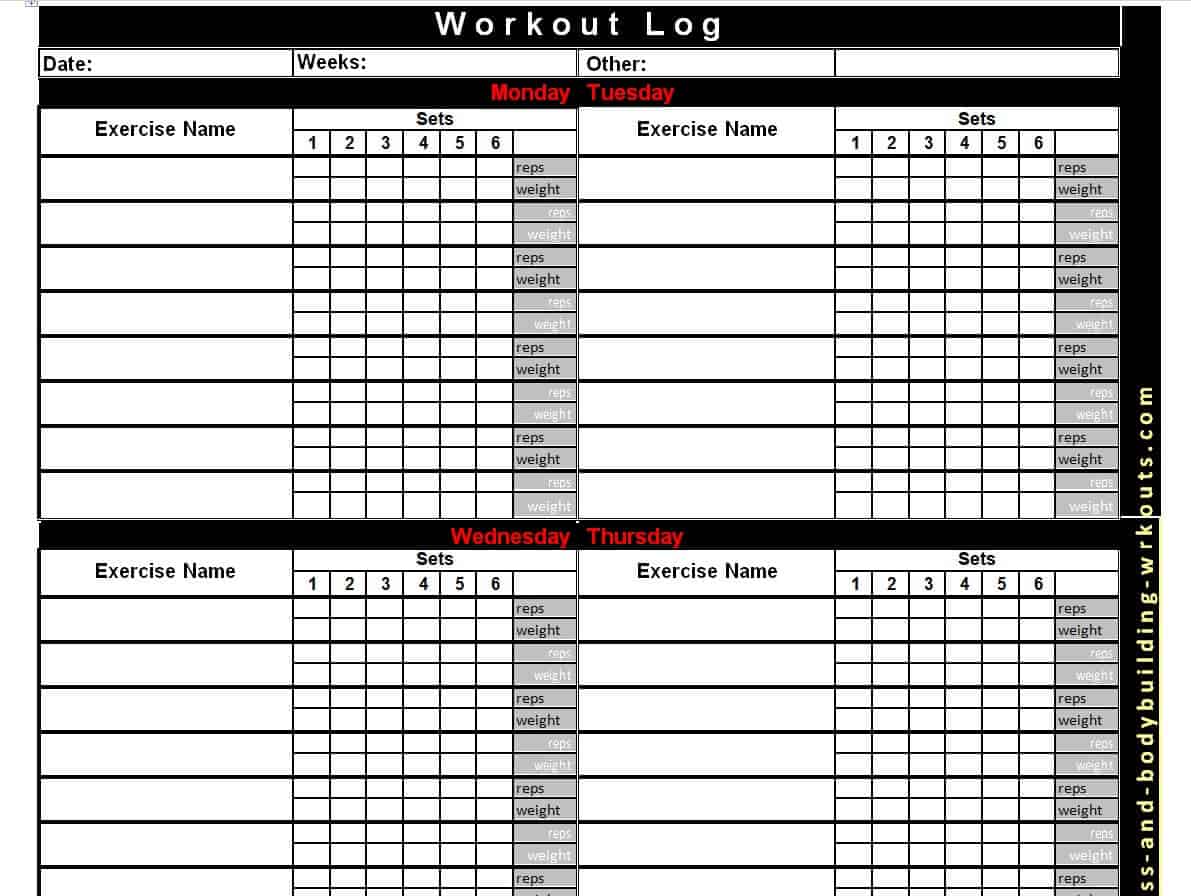 13+ Workout Templates FREE [WORD, EXCEL] - Excel Templates