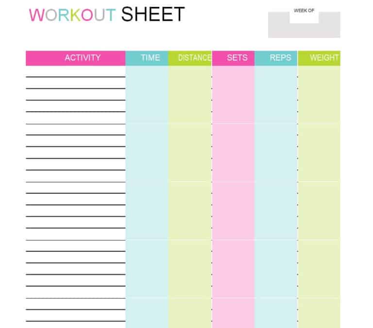 13+ Workout Templates Free [word, Excel] - Excel Templates