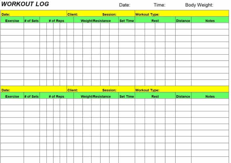 13+ Workout Templates FREE [WORD, EXCEL] - Excel Templates