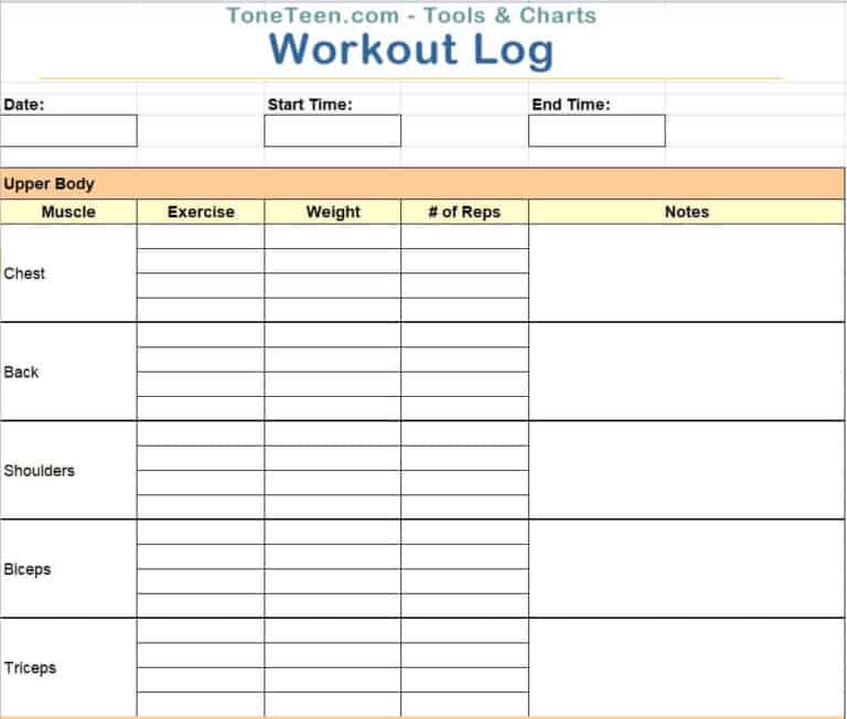 13+ Workout Templates FREE [WORD, EXCEL] - Excel Templates