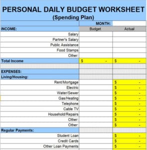 Top 7 Daily Budget Templates (PDF & EXCEL) - Excel Templates