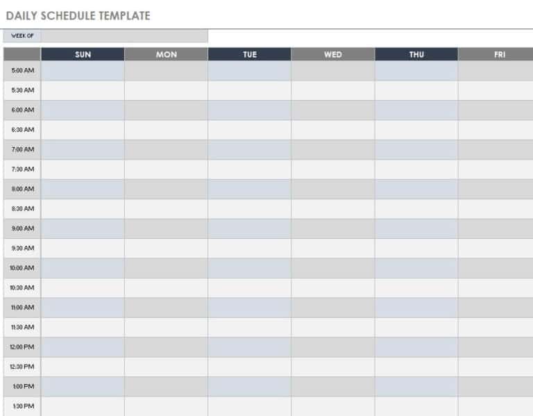 13 Free Daily Work Schedule Excel Templates Excel Templates