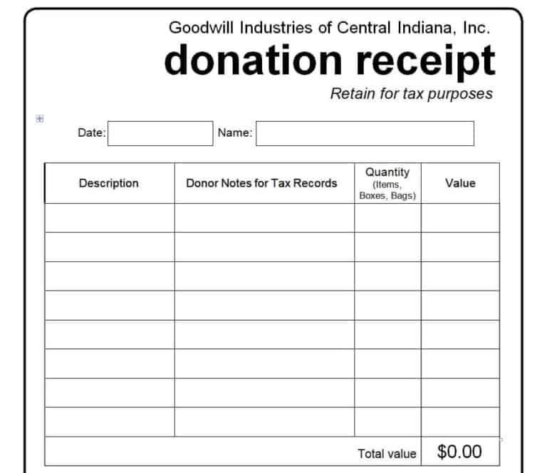 9+ Editable Donation Receipt Templates WORD - Excel Templates