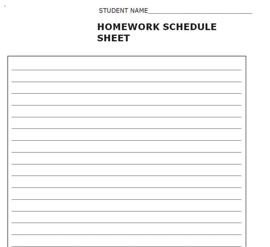 schedule homework