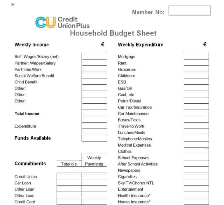 14+ Practical Household Budget Spreadsheet Templates - Excel Templates