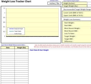 publisher file weight loss tracker template